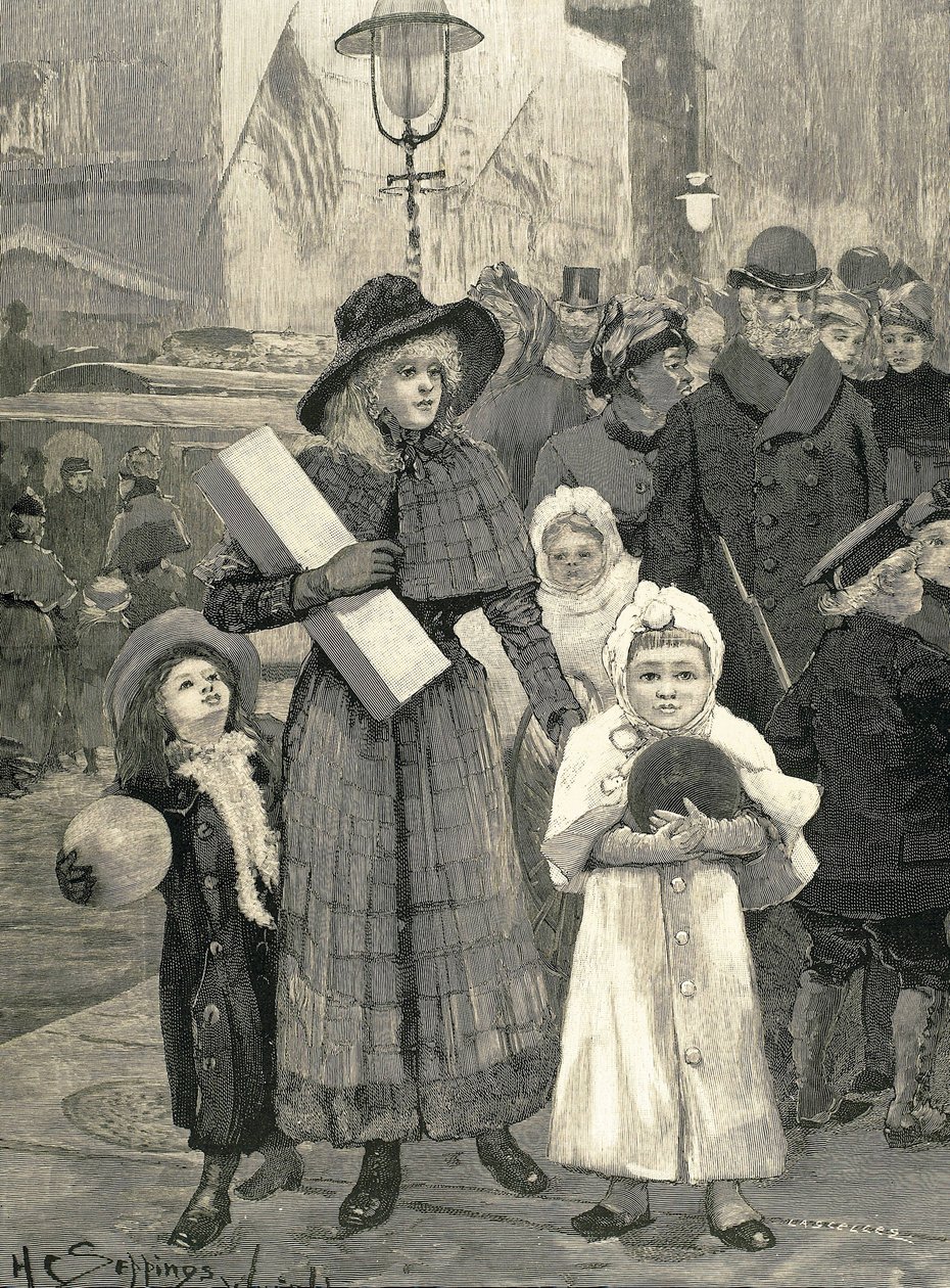 Winkelen in New York (1891) door Unknown artist