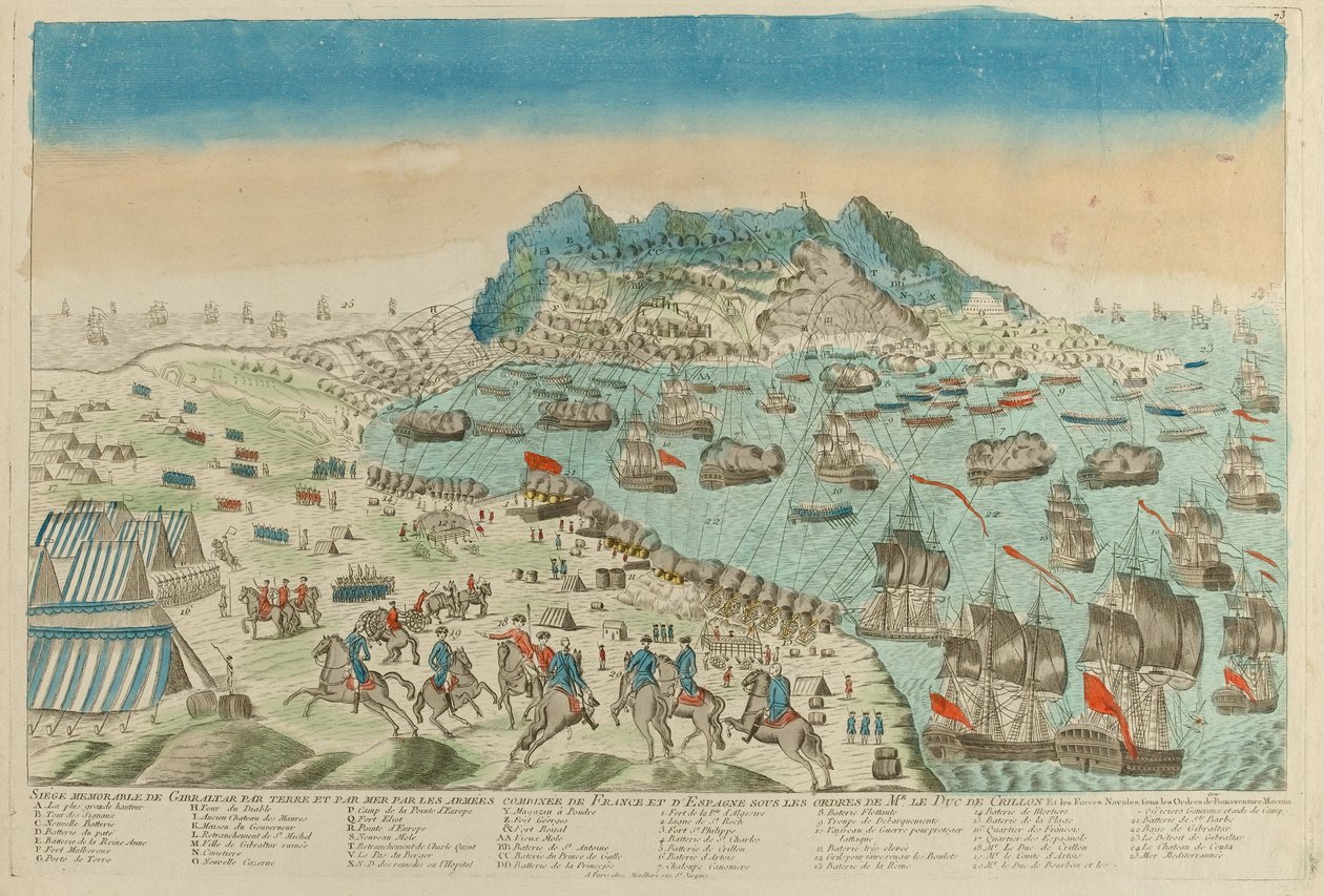 Belegering van Gibraltar, 1782 door Unknown