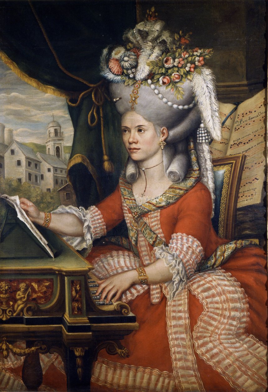 Zangeres Therese (Teresa) Lanti, minnares van Casanova. Anoniem. Scala Museum, Milaan. door Unknown artist