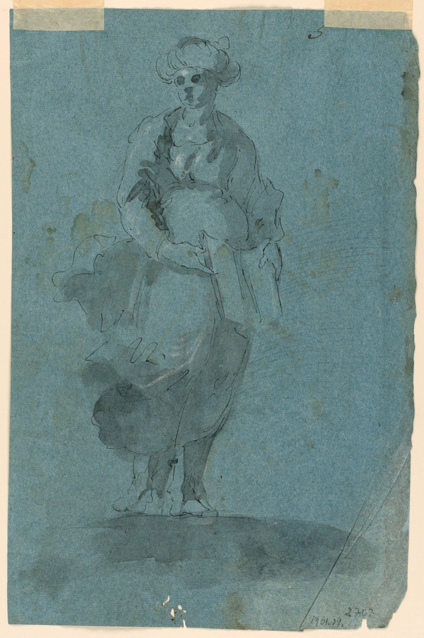 Schetsen A) Sibyl (?); B) St. Jan predikend door Unknown artist