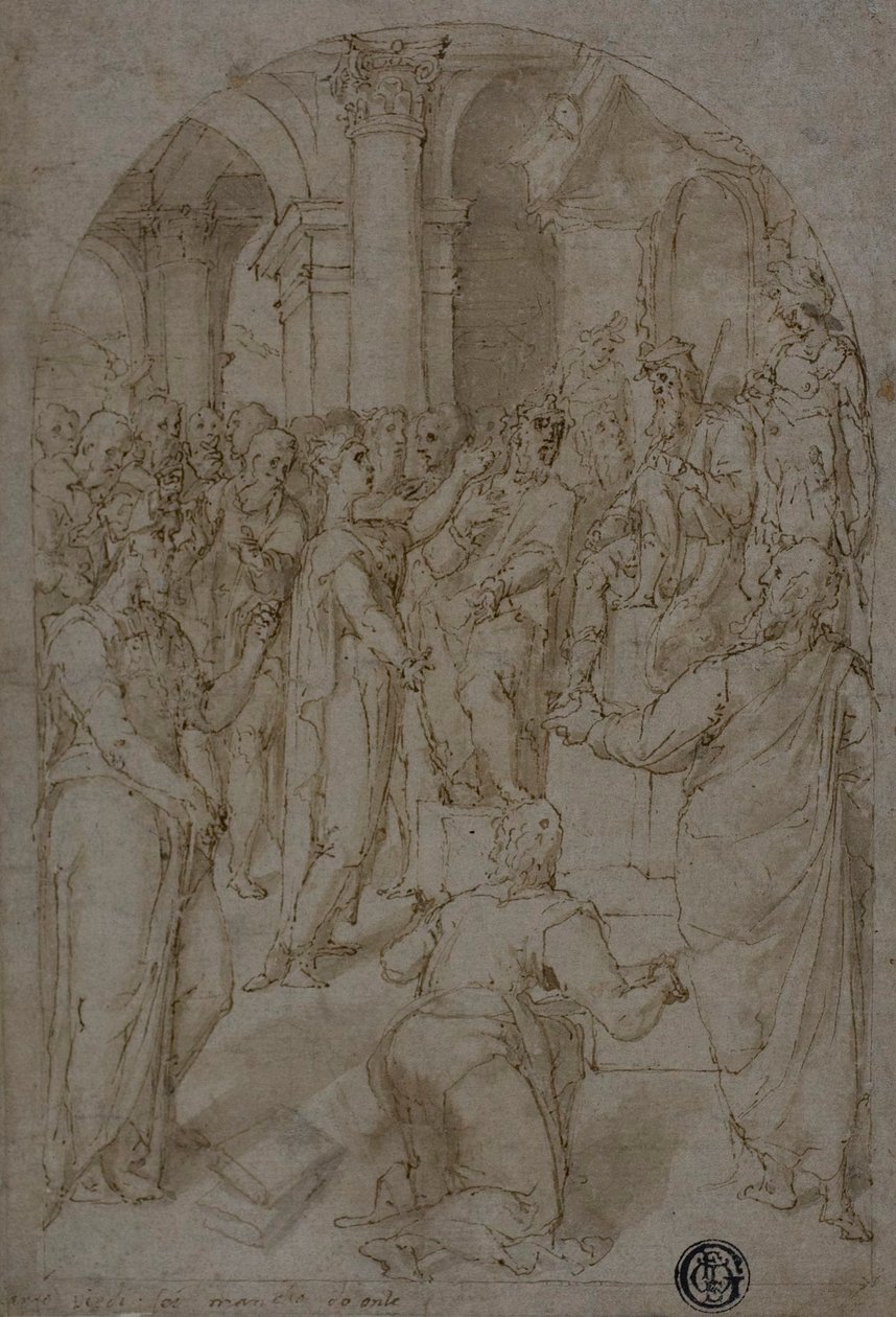 St. Catharina van Alexandrië in discussie met de doktoren door Unknown artist
