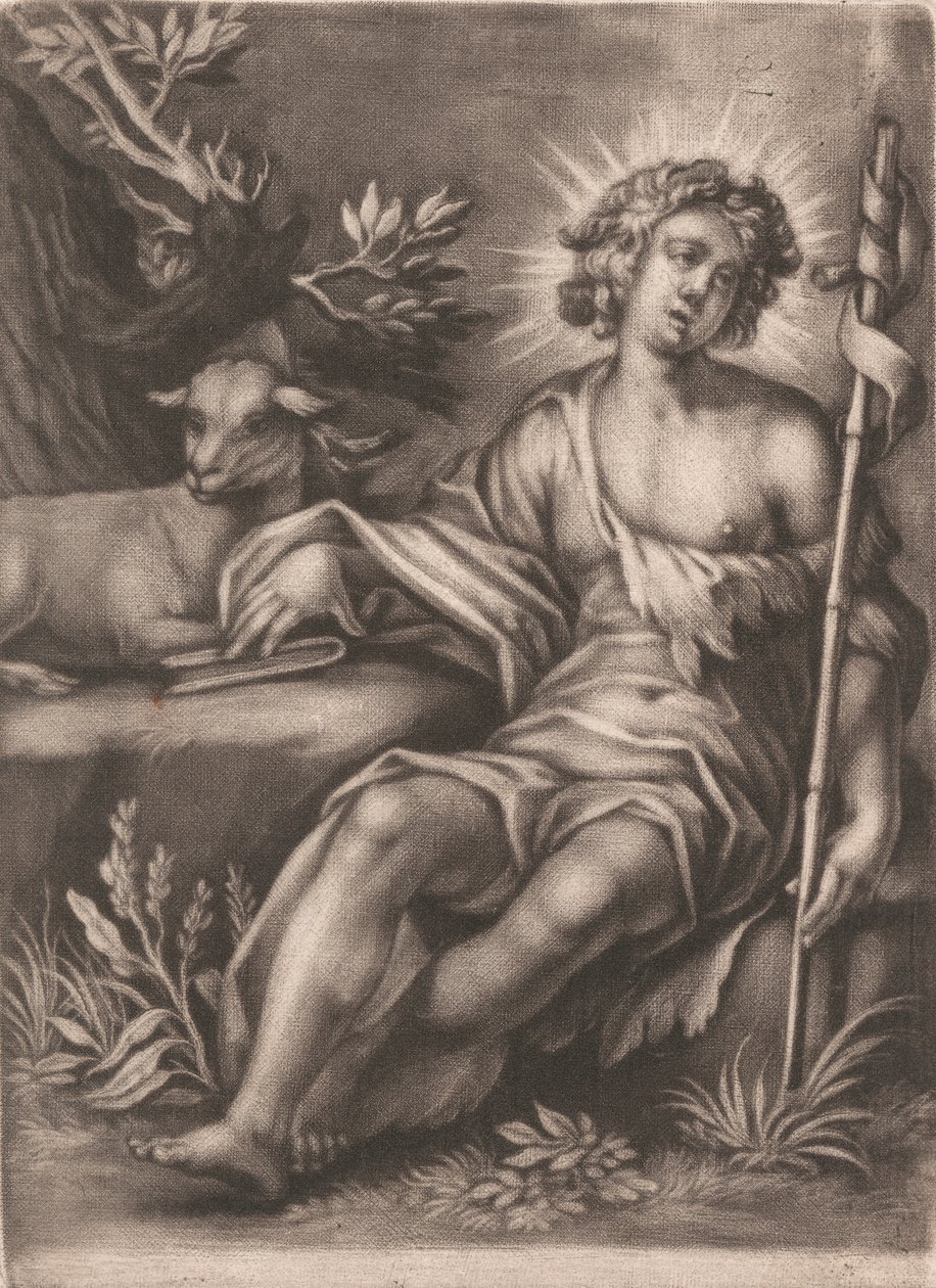 St. Johannes met het lam door Unknown artist