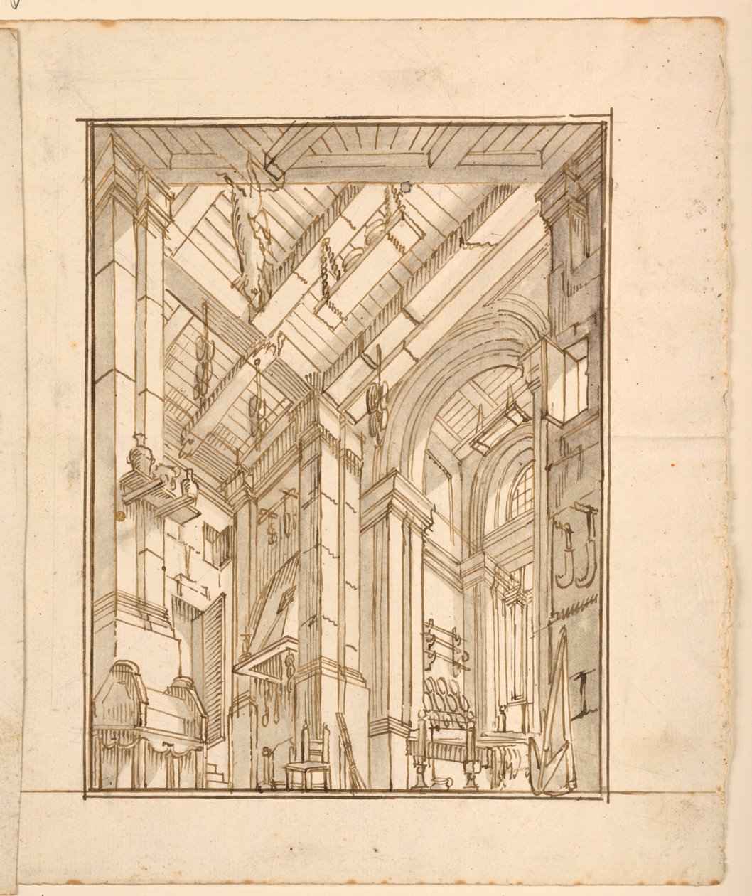 Toneelontwerp: Keukeninterieur door Unknown artist