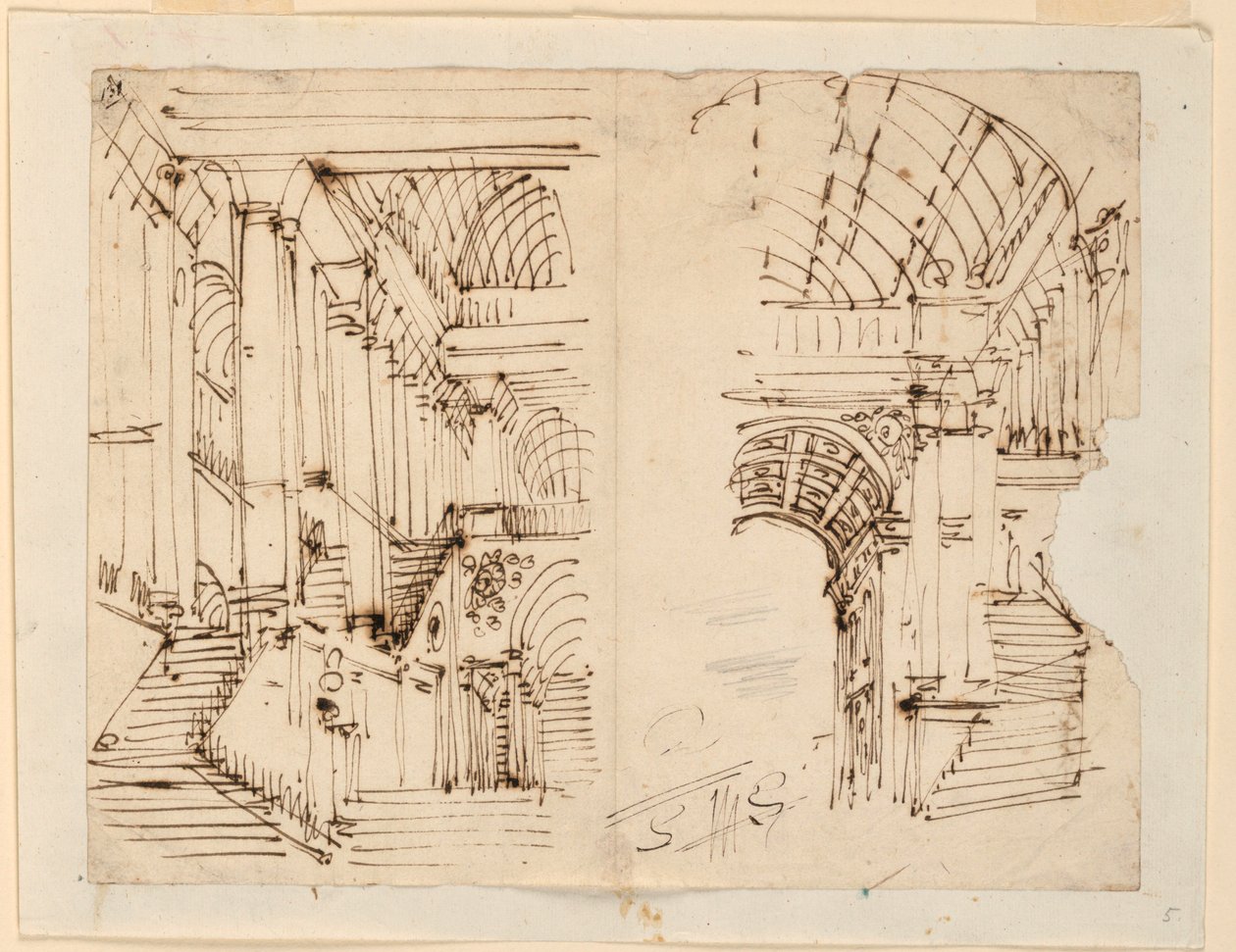 Toneelontwerp, trappen door Unknown artist