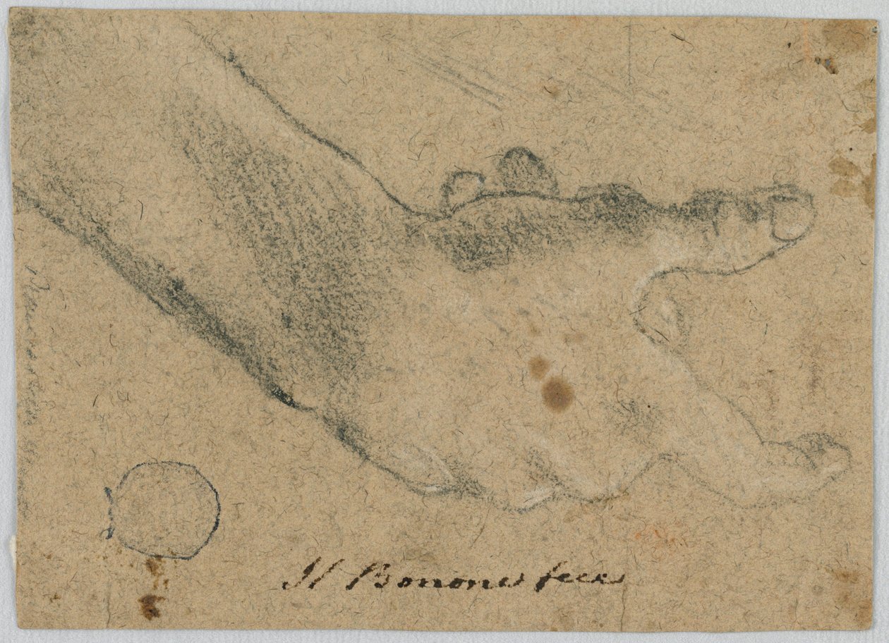 Studie: Een rechterhand door Unknown artist