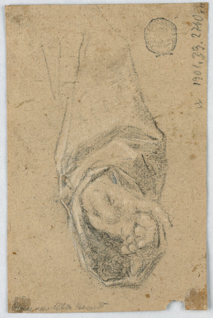 Studie: De linkerhand van een monnik door Unknown artist