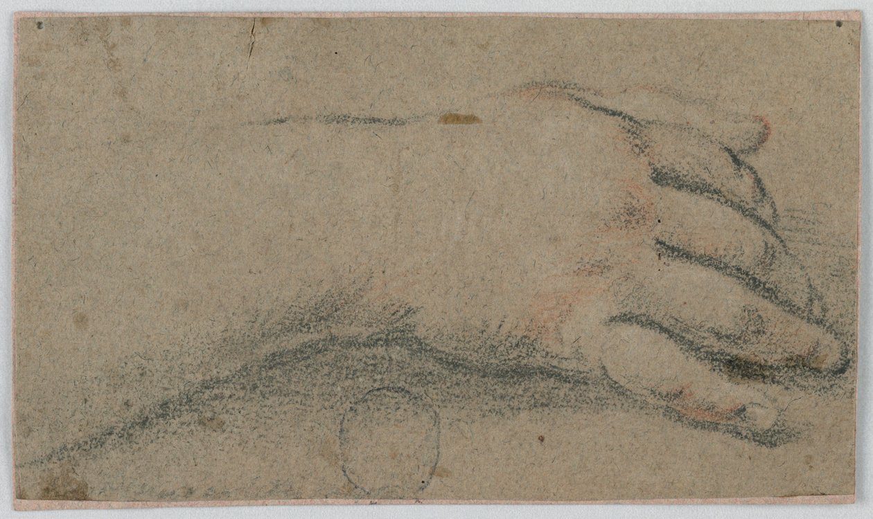 Studie: De rechterhand van een vrouw door Unknown artist