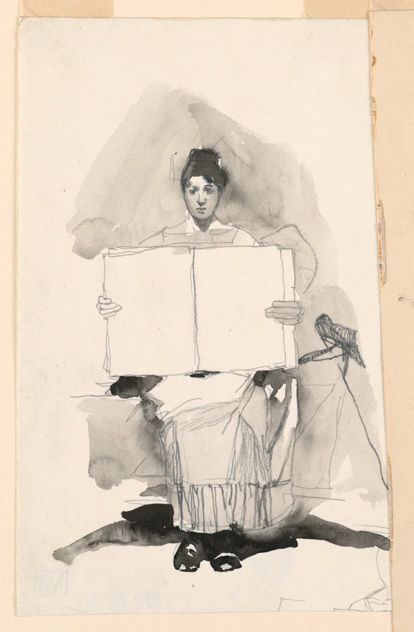 Studie van een jonge vrouw door Unknown artist