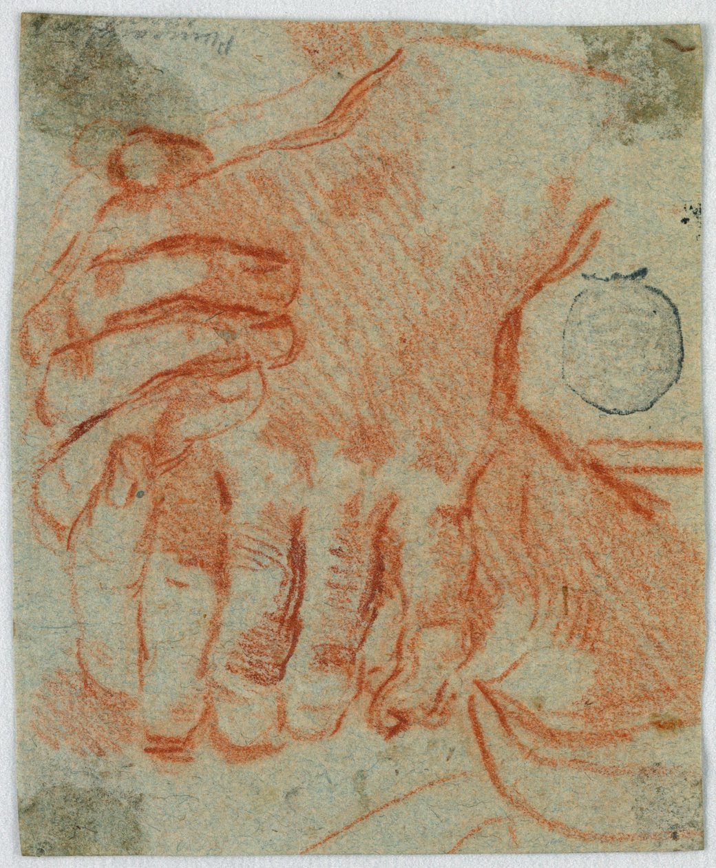 Studie van de gesloten handen van een vrouw door Unknown artist