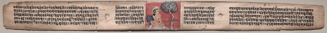 Sudhana en een papegaai: Folio 20 (recto), uit een Gandavyuha-soetra (Schrift van de Opperste Array) door Unknown artist