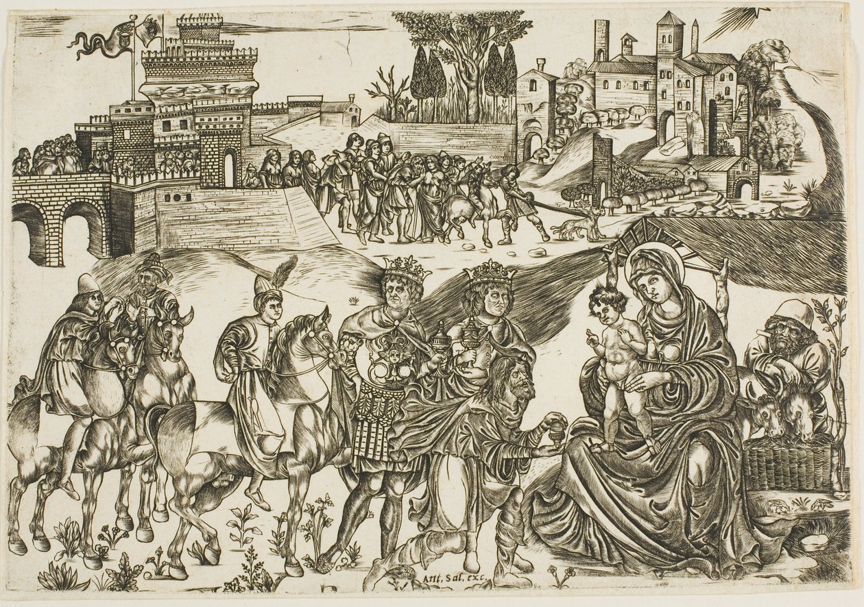De Aanbidding der Wijzen door Unknown artist