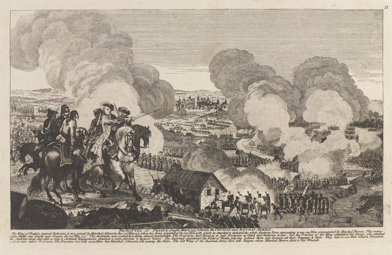 De Slag bij Praag, 6 mei 1757 door Unknown artist