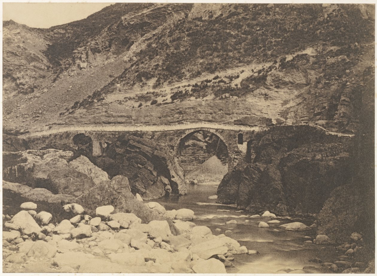 De Brug van Palalda (bij Amelieles-Bains) door Unknown artist