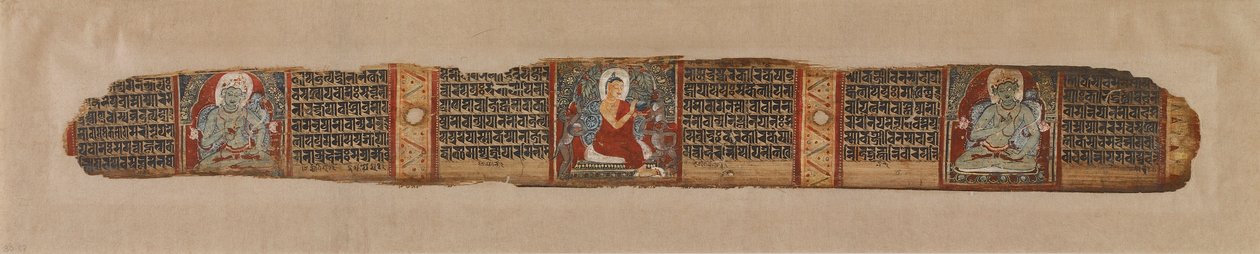 De Boeddha verdeelt honing, uit een Prajnaparamita-manuscript door Unknown artist