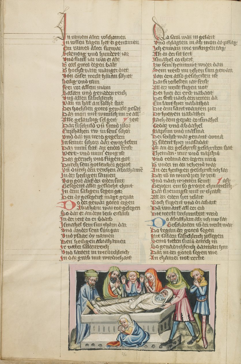 De begrafenis van Abraham door Unknown artist