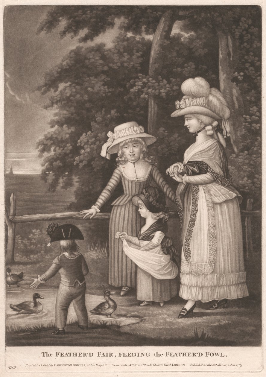 De Gevederde Schoonheid, Voedend de Gevederde Vogels door Unknown artist