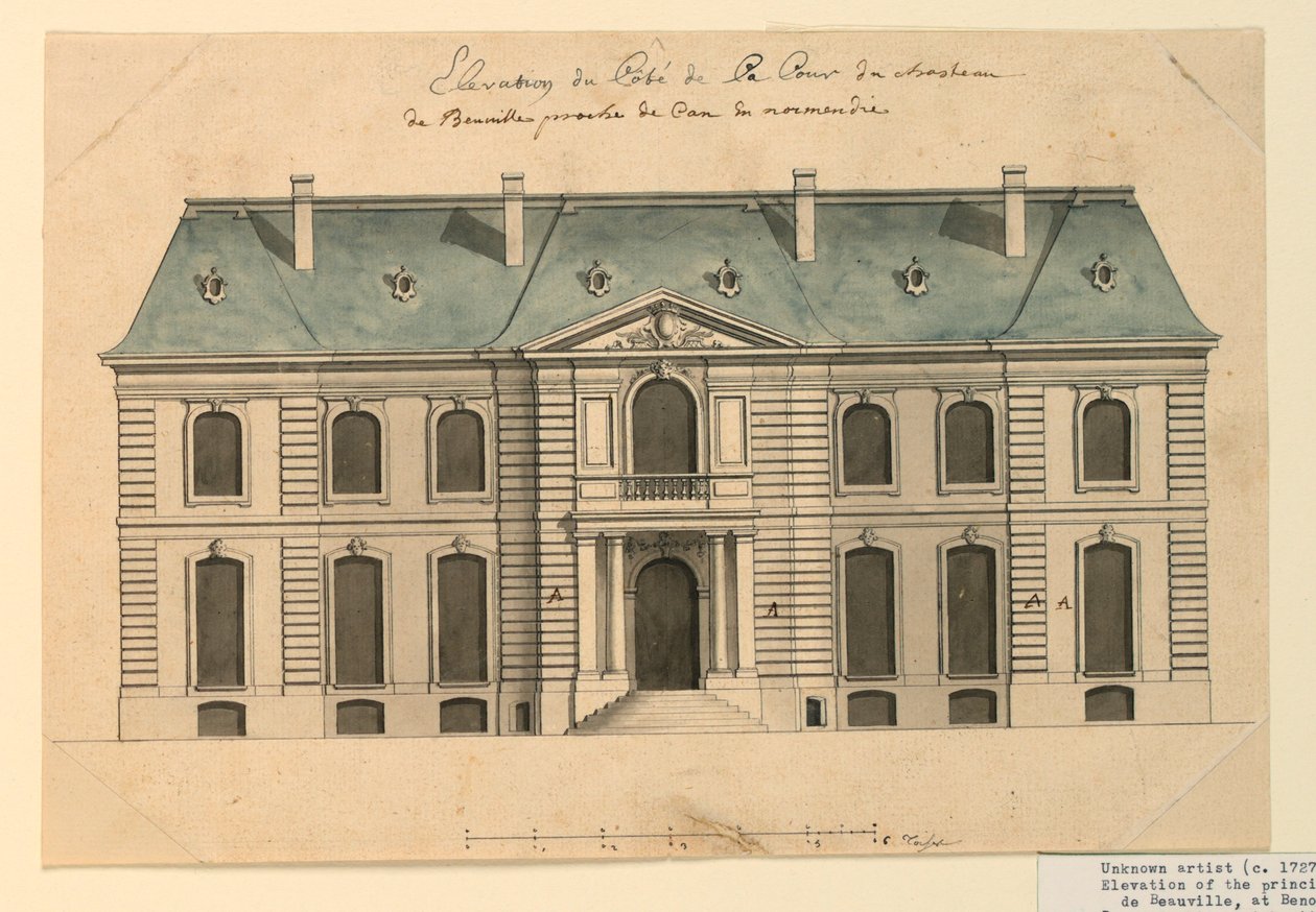 De Voorgevel van een Villa in Benoille door Unknown artist