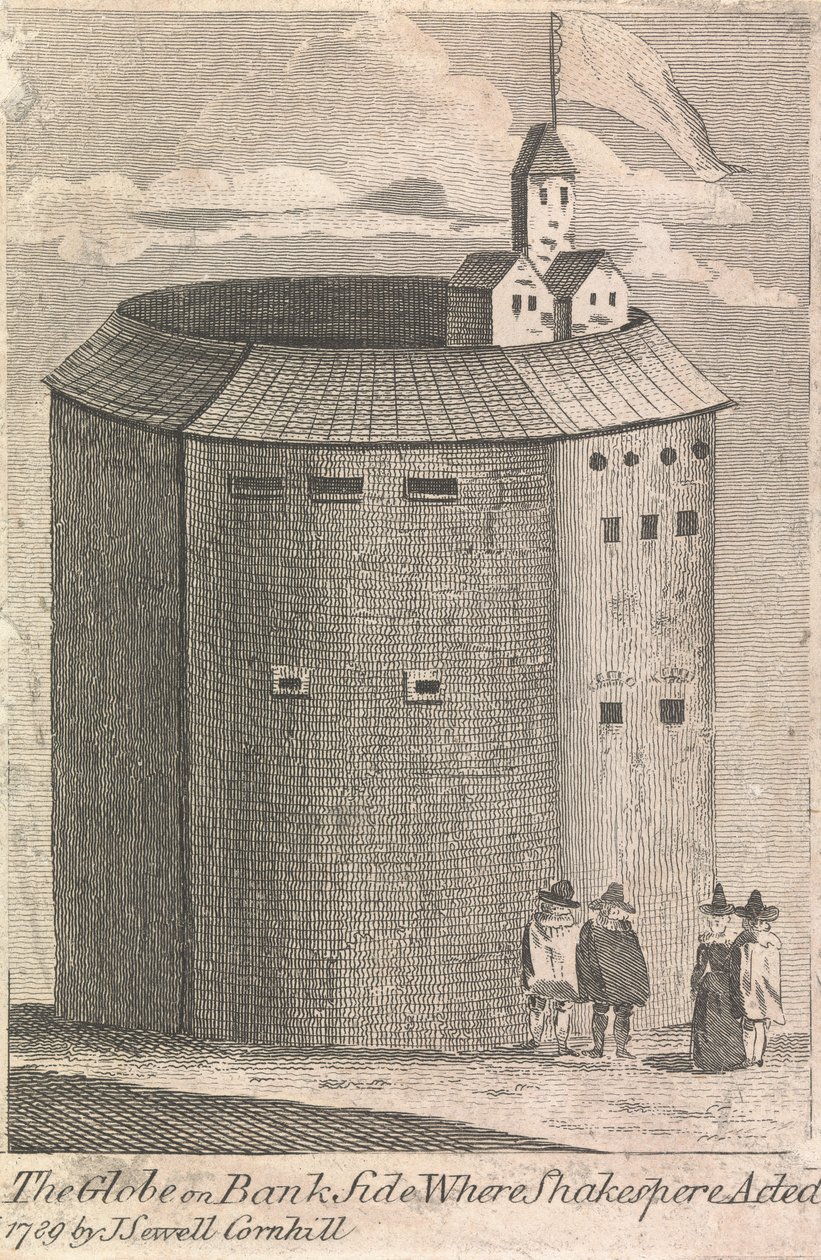 De Globe aan de Bank Side waar Shakespeare Optrad door Unknown artist