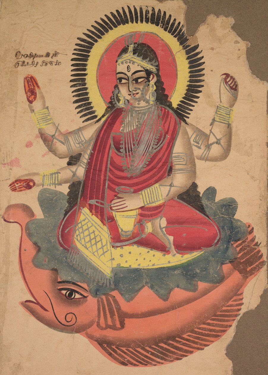 De godin Ganga door Unknown artist