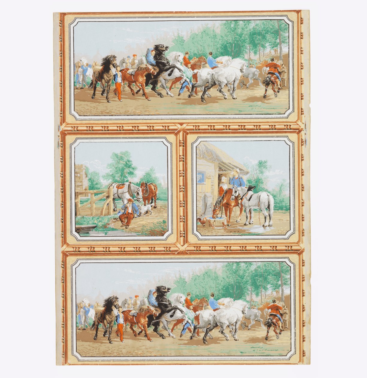 De paardenmarkt door Unknown artist