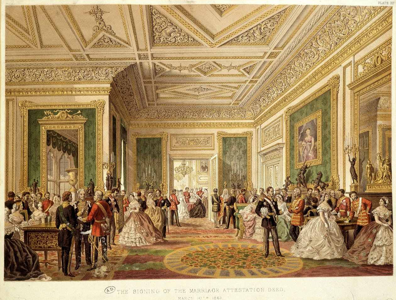 Het huwelijk van prins van Wales Edward VII door Unknown artist
