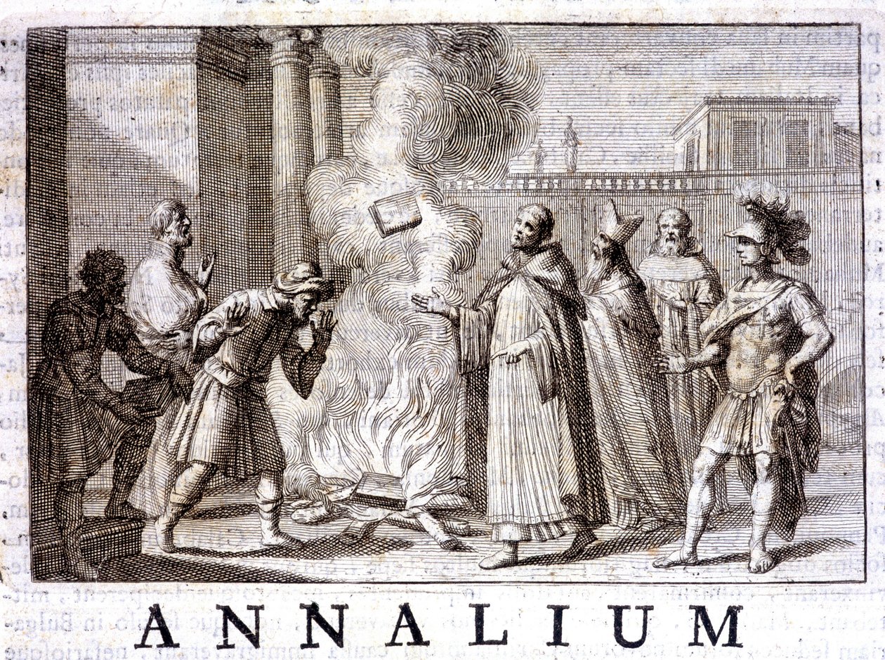 Het wonder van het vuur van Sint Dominica in "Annals of the Order of Preachers" door Thomas-Marie Mamachi, Rome door Unknown artist