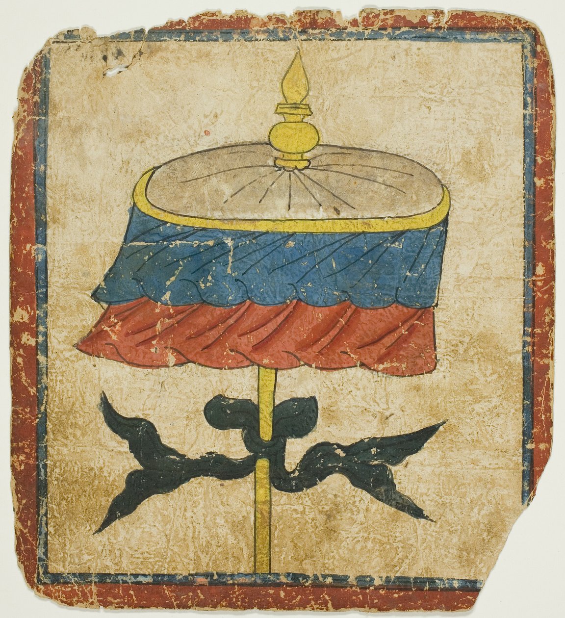 De Parasol (chatra), uit een set inwijdingskaarten (Tsakali) door Unknown artist