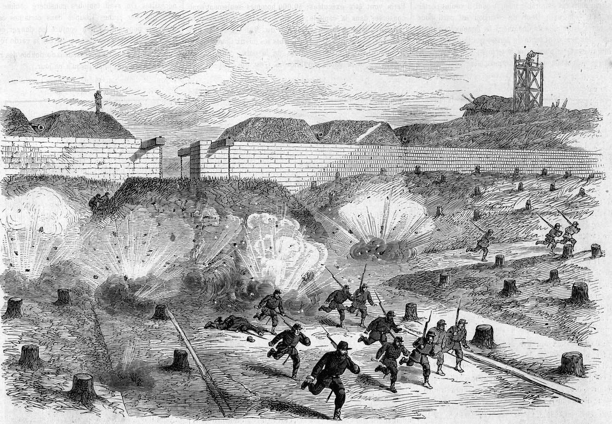 De Parijse Commune in 1871. Bombardement van de Porte d