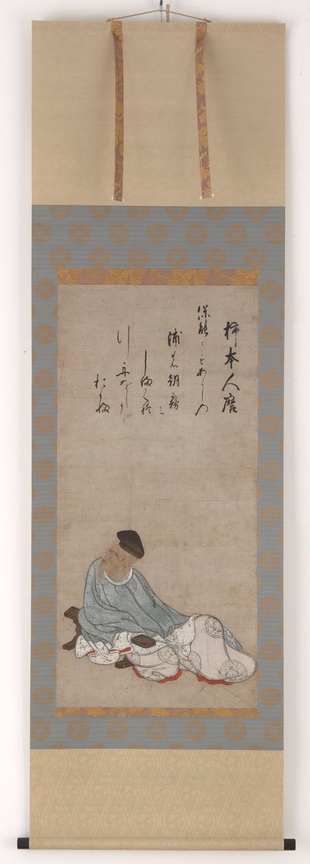 De dichter Kakinomoto no Hitomaro door Unknown artist