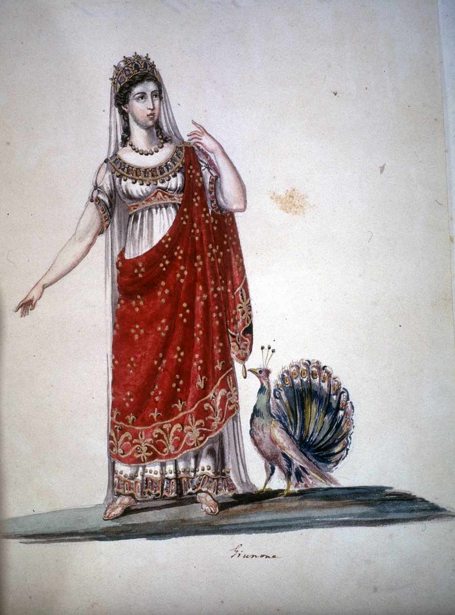 De Romeinse godin Juno of Hera bij de Grieken door Unknown artist