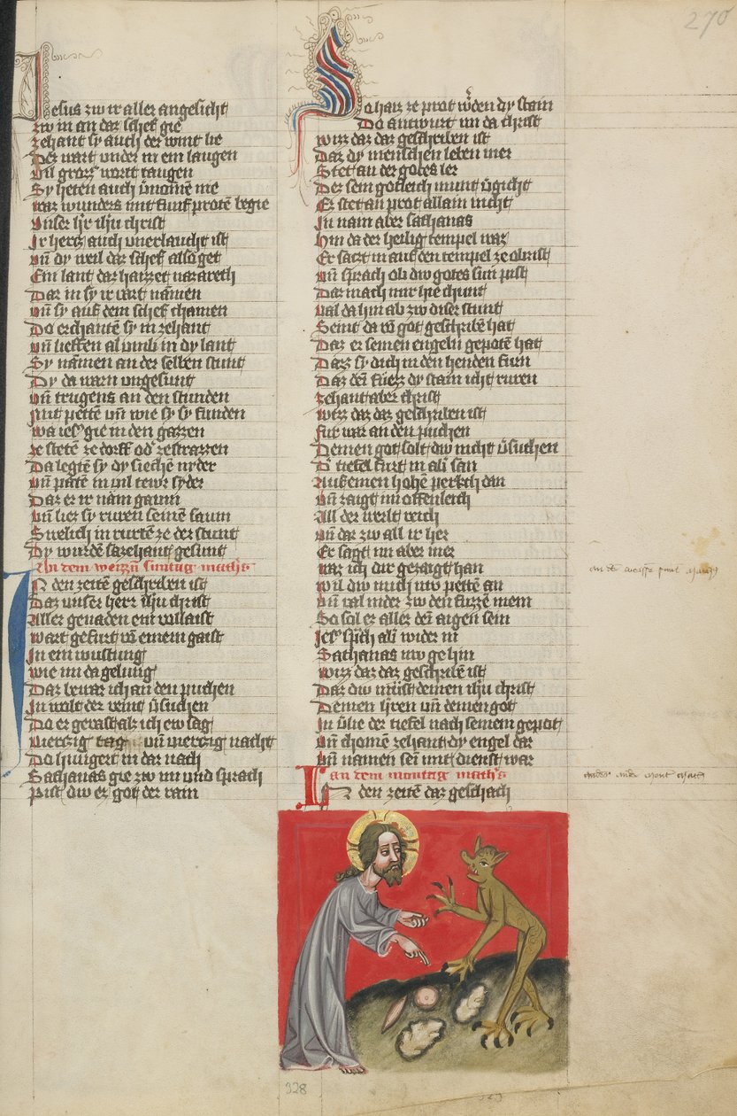 De verzoeking van Christus door Unknown artist
