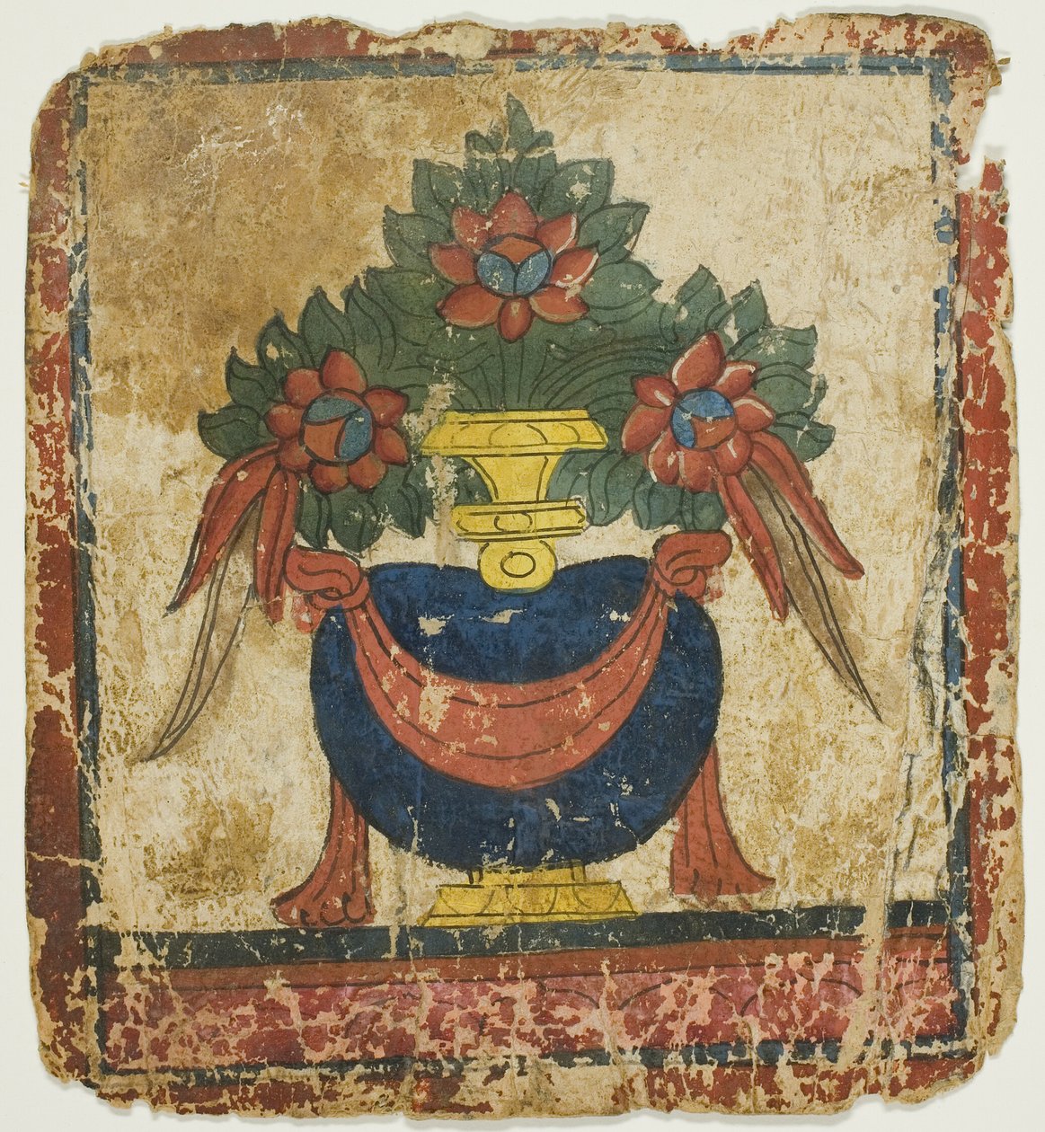 De schatvaas (Bumpa), uit een set inwijdingskaarten (Tsakali) door Unknown artist