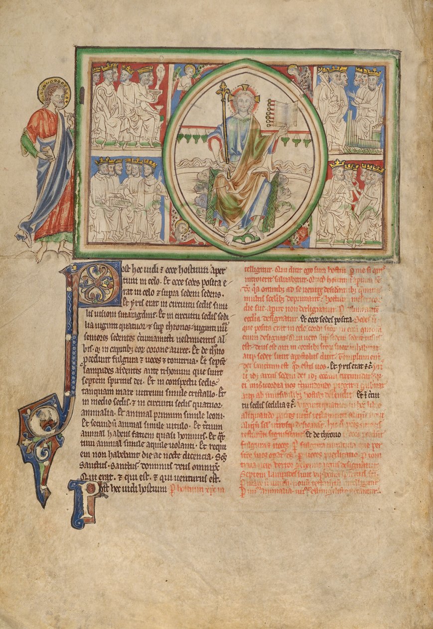 Het visioen van de troon van God en de vierentwintig oudsten door Unknown artist