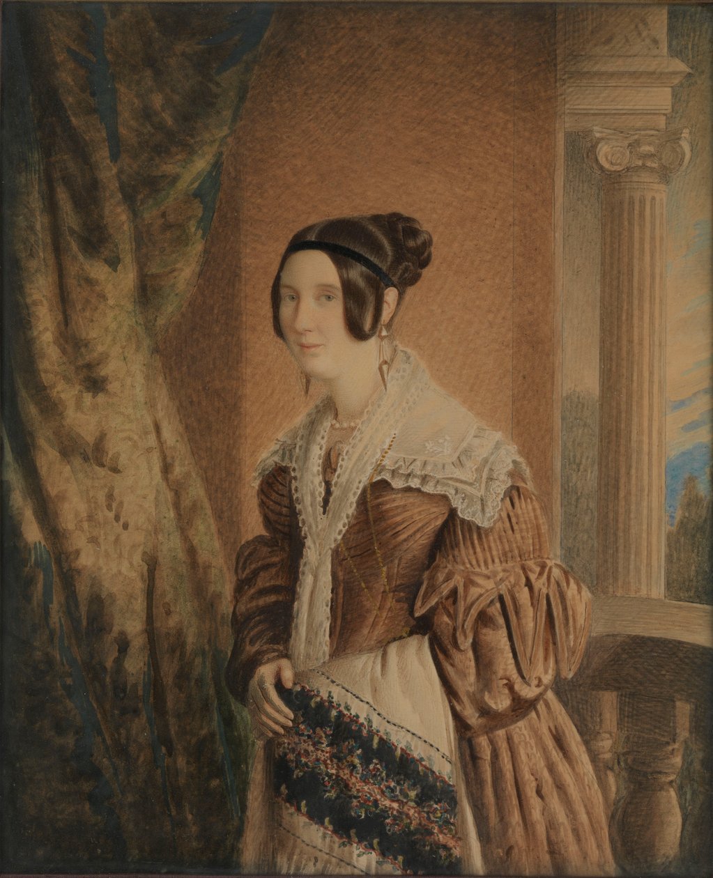 De vrouw van kapitein William Hewett, c.1840 door Unknown artist