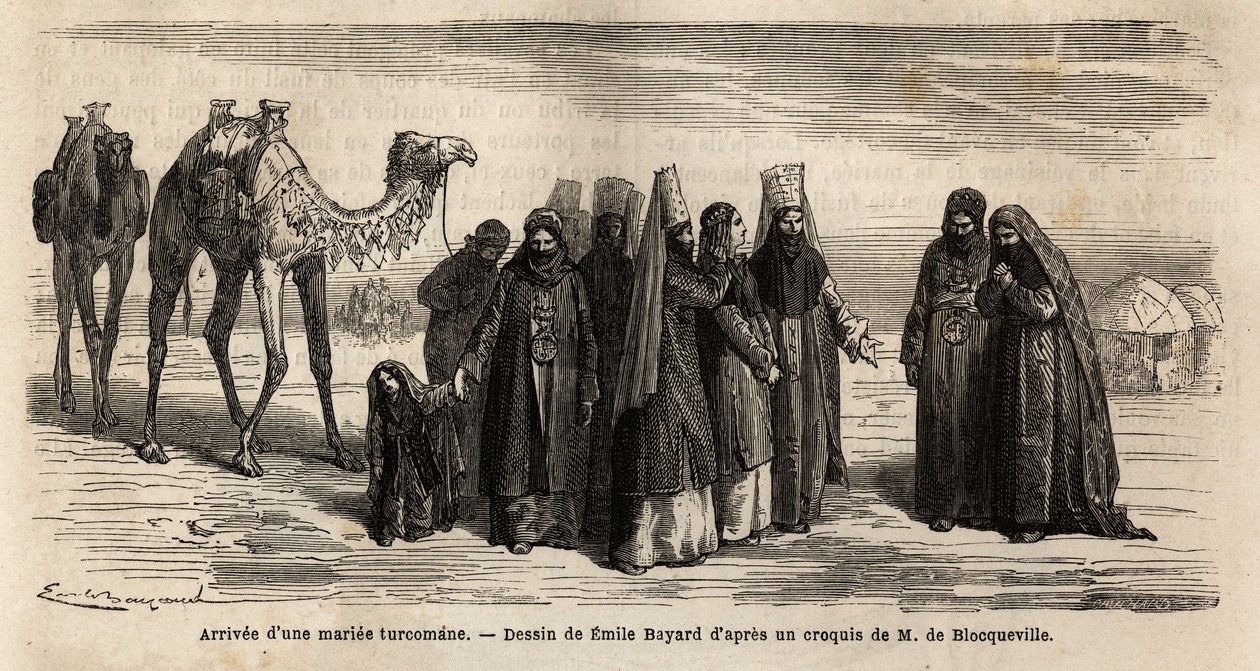 De aankomst van een Turkmeense vrouw in de familie van haar man door Unknown artist