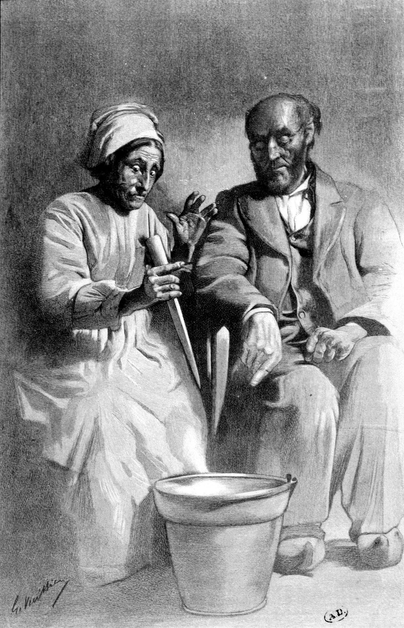 De betovering door het weerspiegelde beeld - lithografie, eind 19e eeuw door Unknown artist