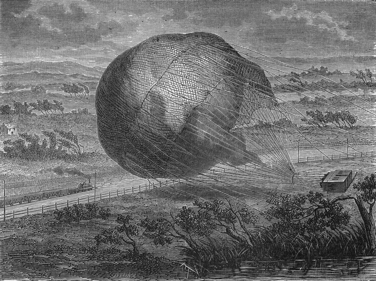 De val van de ballon 