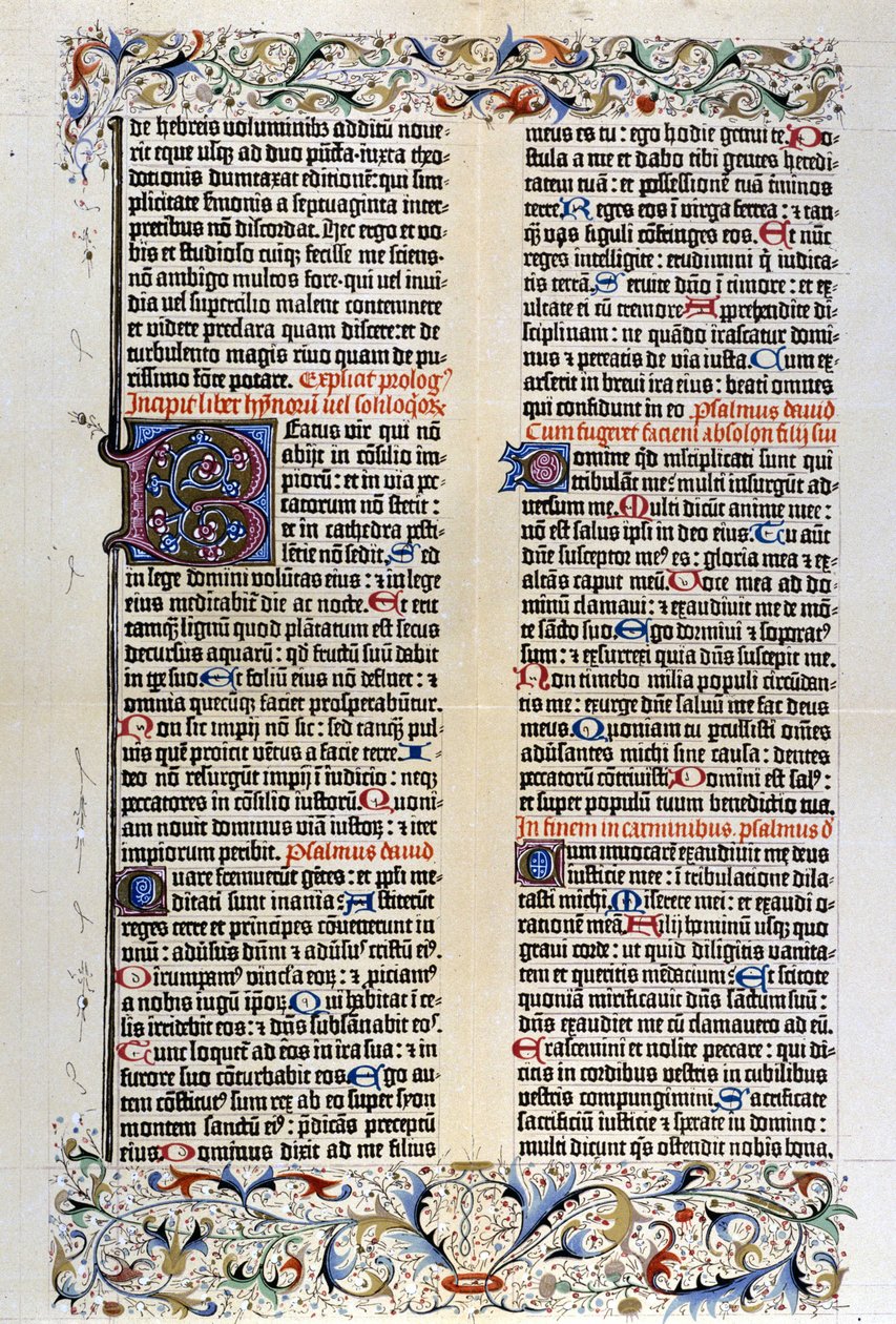 De Latijnse Bijbel van Gutenberg met 42 regels - 1455. door Unknown artist
