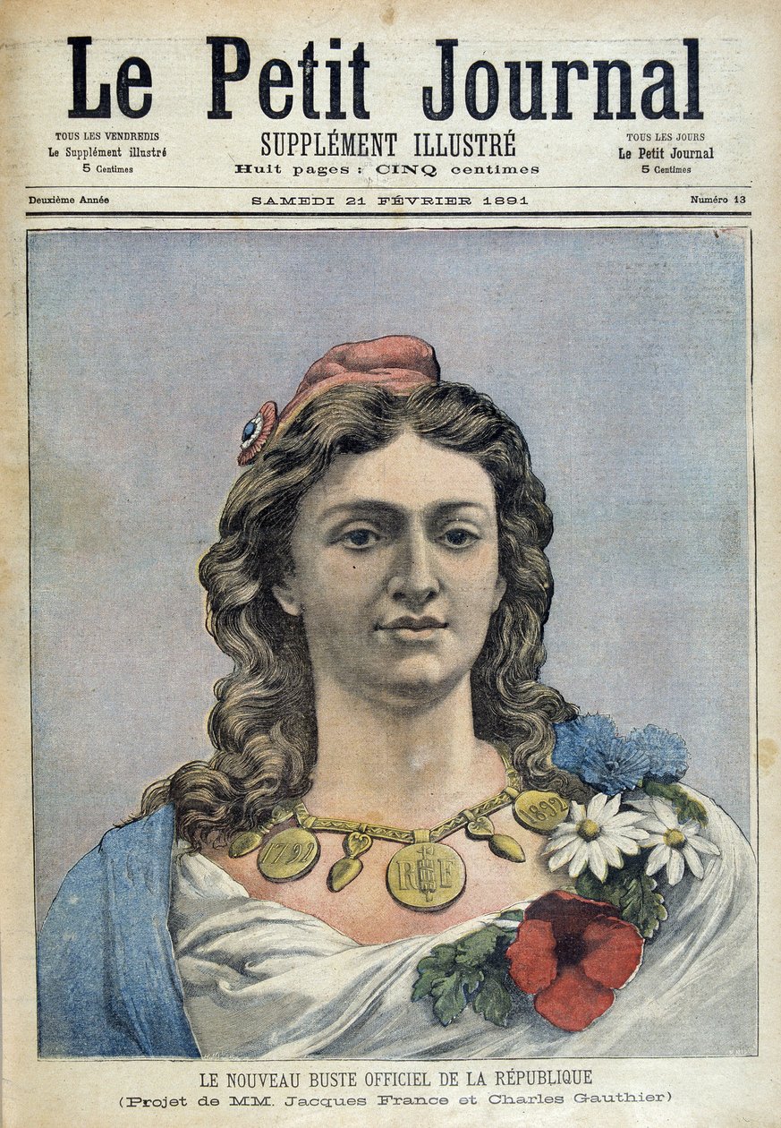 De nieuwe officiële buste van de Republiek (Marianne) - in 