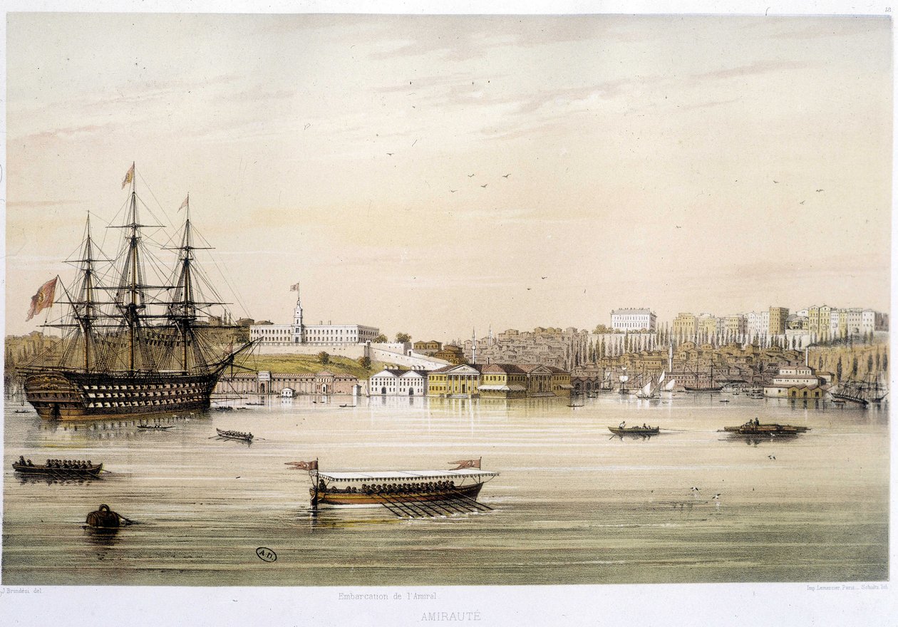 De haven of Admiraut van Istanbul in de 19e eeuw door Unknown artist