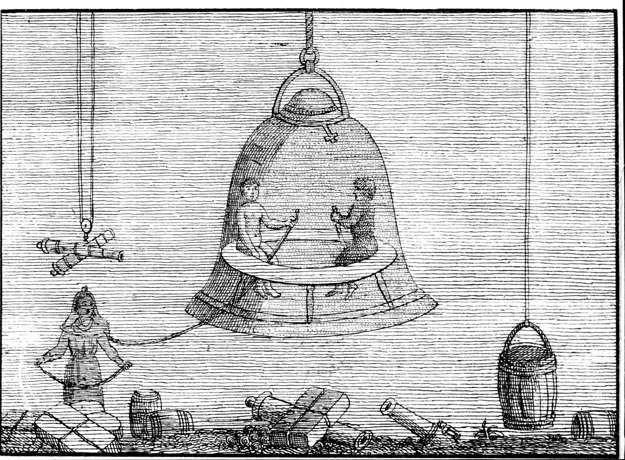 De kleine bel op de schouders van de man links (voorloper van de helm van een pak) door Unknown artist