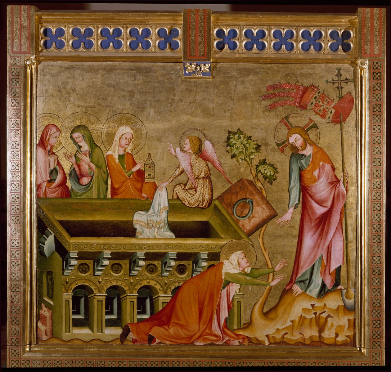 De drie vrouwen in het graf en Noli me tangere door Unknown artist
