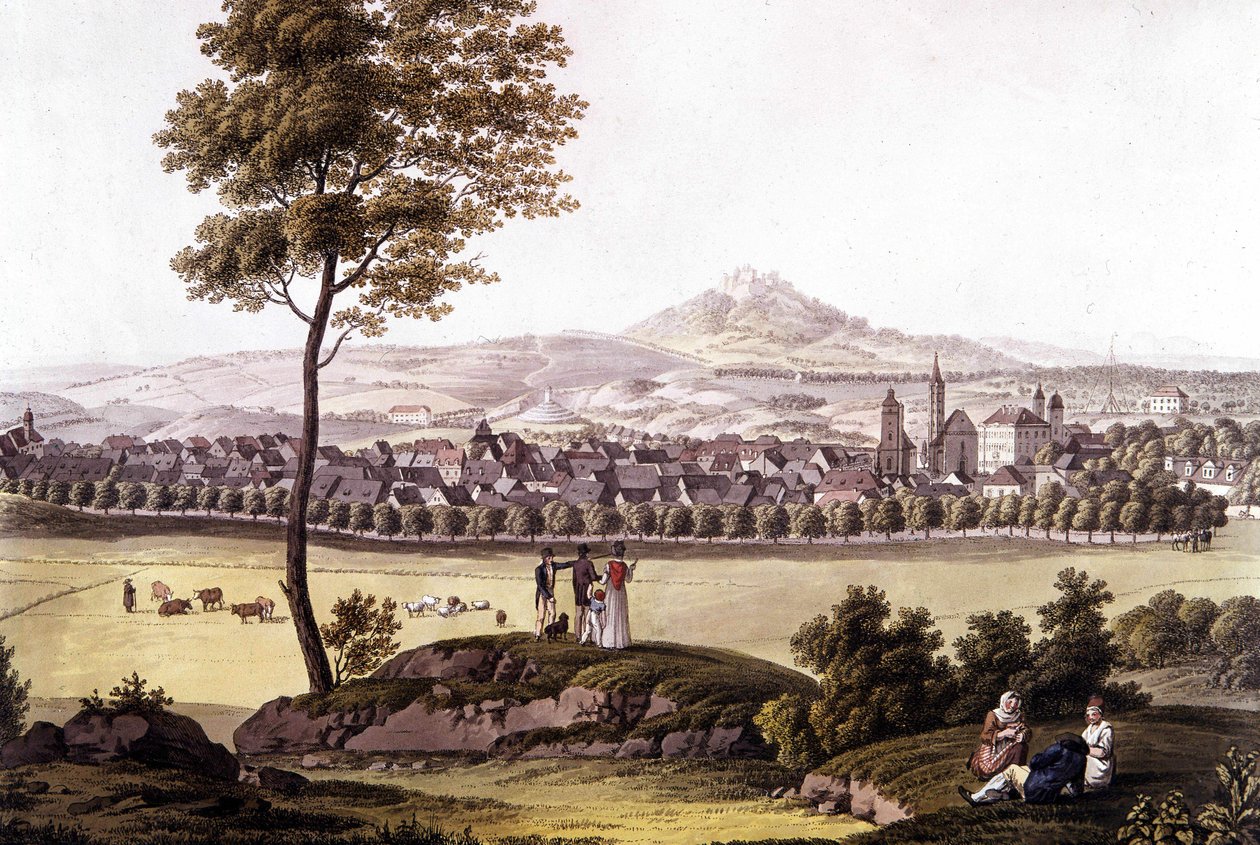 De stad Toeplitz (Toplitz) in Bohemen aan het einde van de 18e eeuw. door Unknown artist