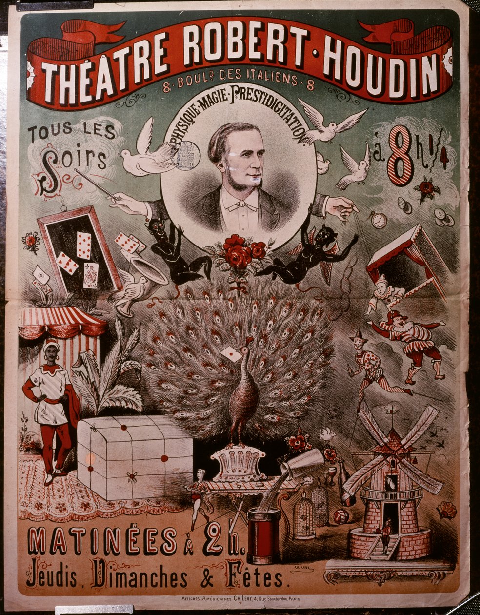 Theater Robert Houdin poster door Unknown artist