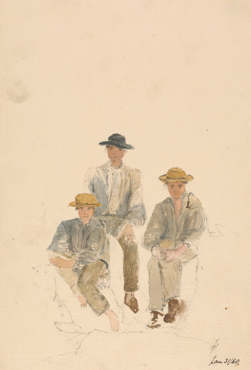 Drie Mannen (31 jan/68) door Unknown artist