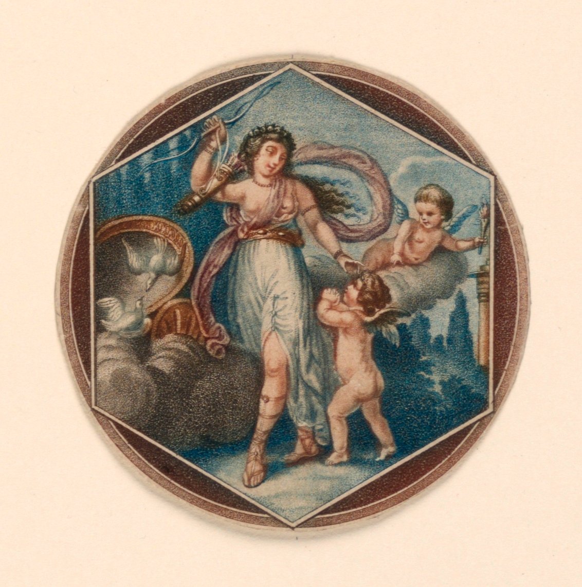 Venus en Cupido door Unknown artist