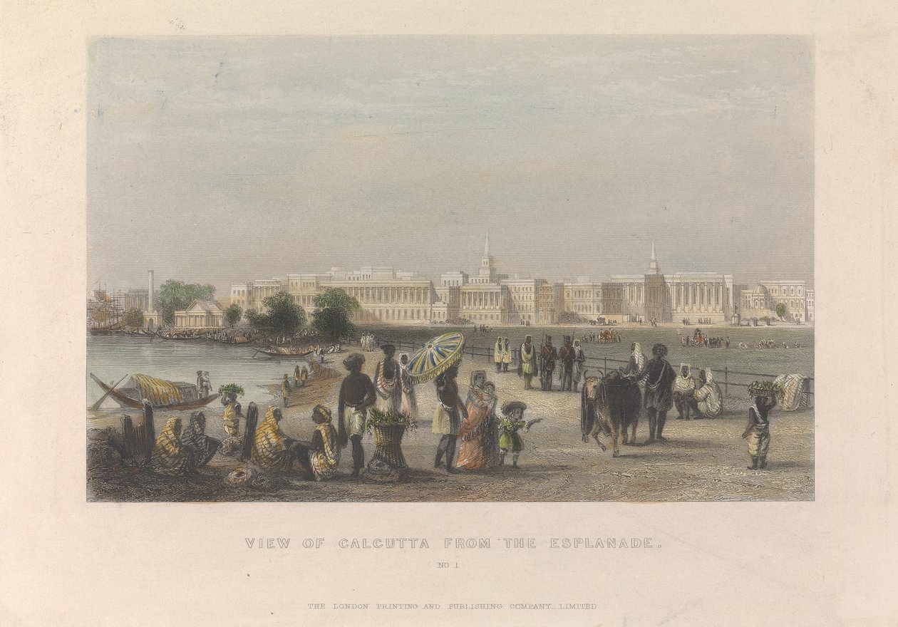 Uitzicht op Calcutta vanaf de Esplanade, nr. 1 door Unknown artist