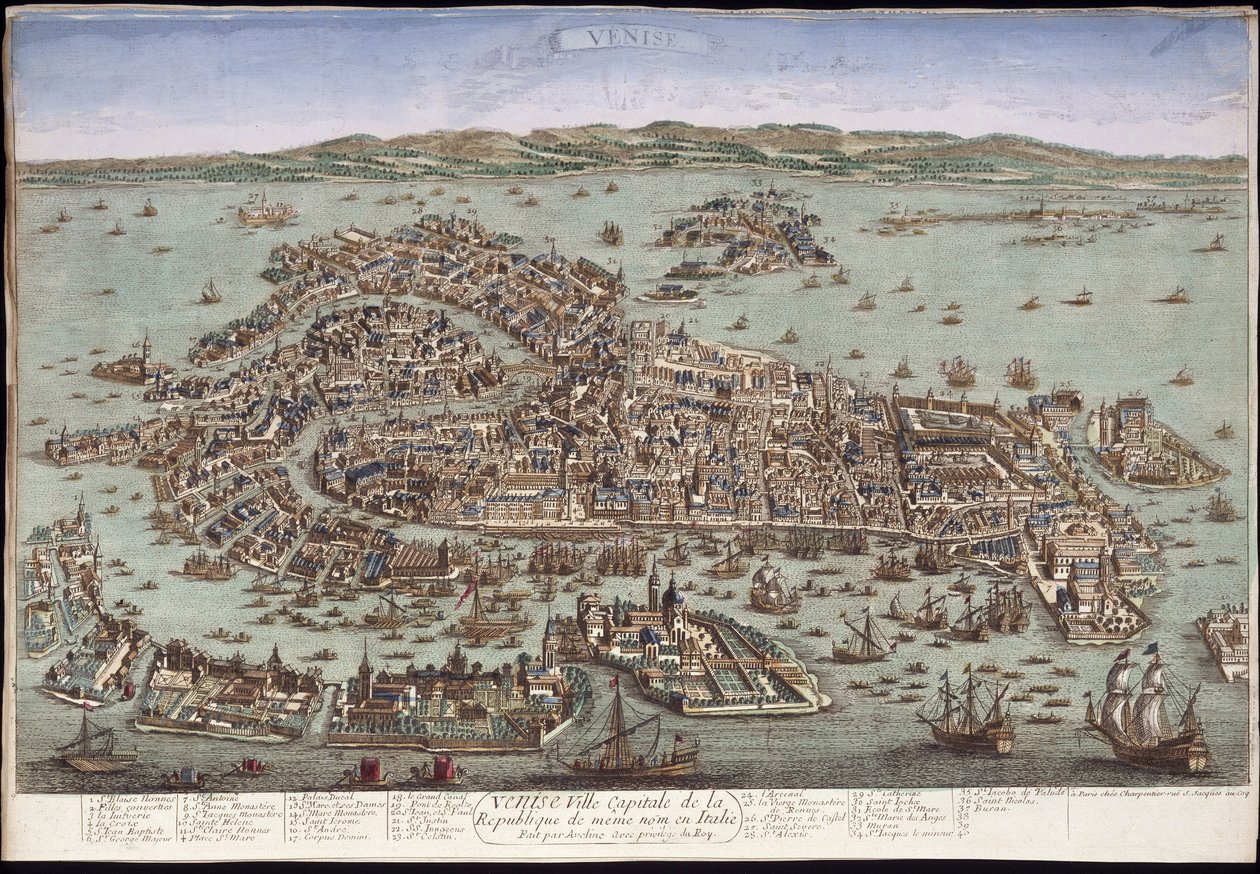 Uitzicht op Venetië door Unknown artist