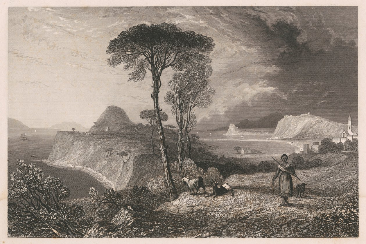 Uitzicht op Indiase Kust door Unknown artist
