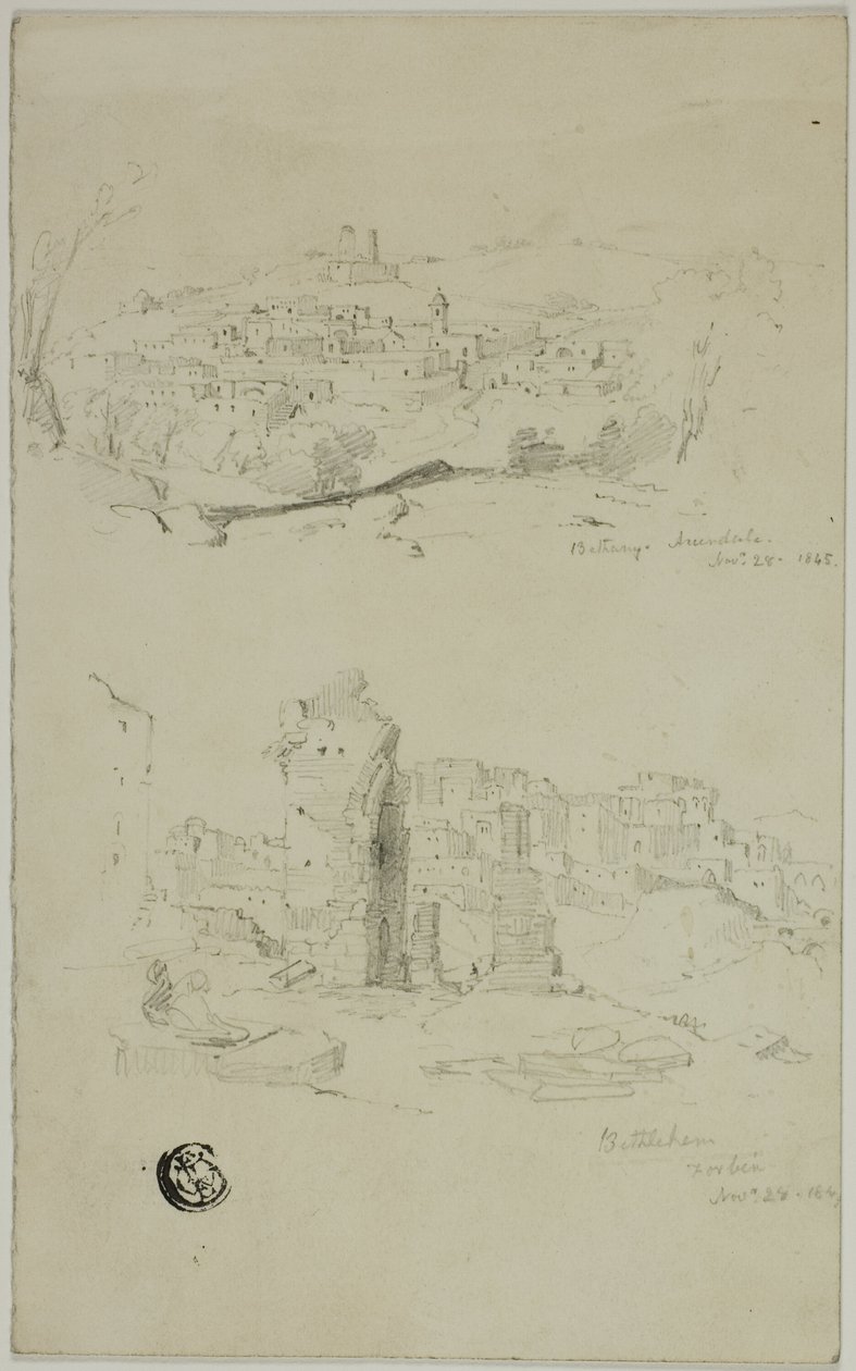Gezichten van Bethanië en Bethlehem door Unknown artist